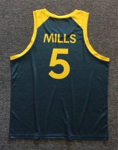 Patty Mills 5 Team 2022 Australia Basketball Maillot Marine