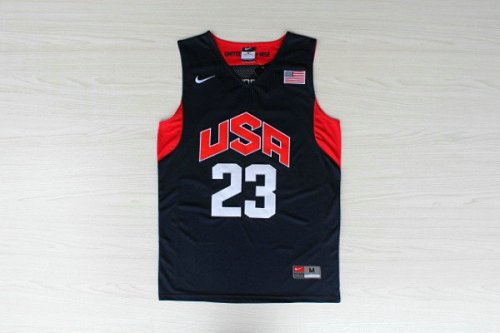 Maillot Nike 23 Irving 2012 Team USA Olympics Bleu Homme