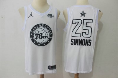 Maillot 25 Ben Simmons 2018 all stars game Blanc Homme