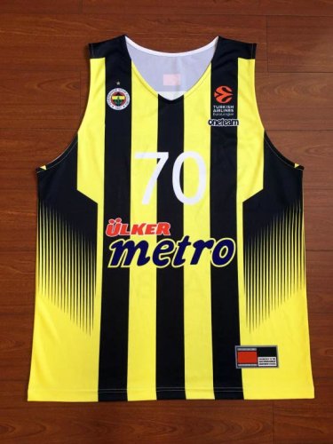 70 Luigi Datome Fenerbahce Basketball Maillot Jaune