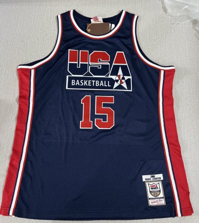 Maillot 15 Johnson 1992 USA Marine Homme