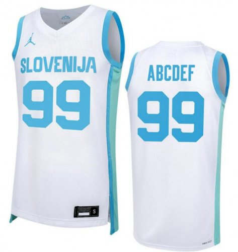 99 ABCDEF Slovenia Limited Home Maillot Blanc