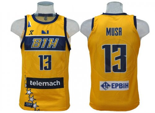 Dzanan Musa 13 Bosnia and Herzegovina 22-23 Home Maillot Jaune