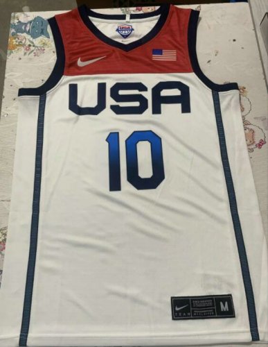 Maillot 10 Tatum 2020 Olympic USA Team Blanc Homme