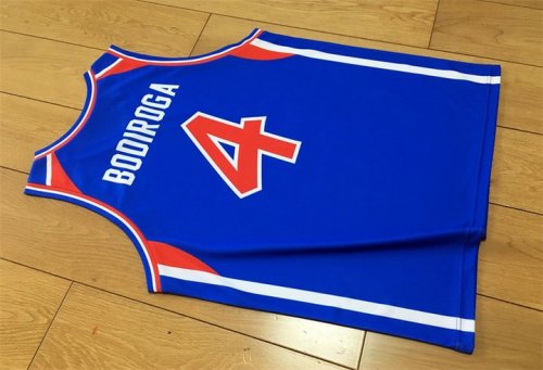 Dejan Bodiroga 4 Team Jugoslavija Yugoslavia Retro Bleu Basketball Maillot