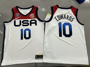 Maillot 10 Edwards 2023 USA Dream Blanc Homme