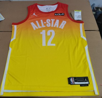 Maillot 12 Morant 2023 NBA All star games Jaune Homme