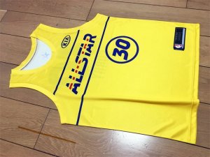 Stephen Curry 30 Jaune 2021 NBA All Star Swingman Maillot