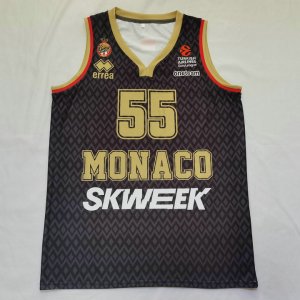 55 Mike James Monaco Noir Basketball Maillot