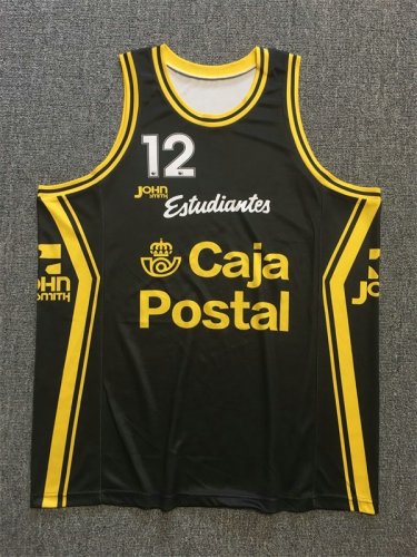 12 Pinone Estudiantes Caja Postal Basketball Maillot Noir