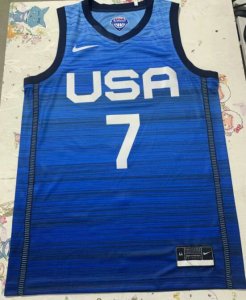 Maillot 7 Durant 2020 Olympic USA Team Bleu Homme