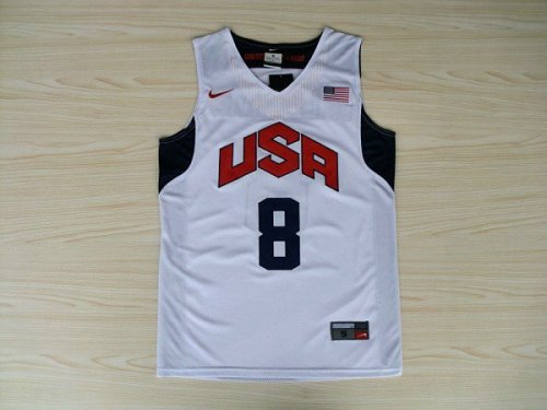 Maillot Nike Team 2012 USA Olympic Deron Williams 8 Basketball Team Blanc Homme