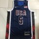 5 Edwards USA 2024 Olympics Embroidery Maillot Bleu