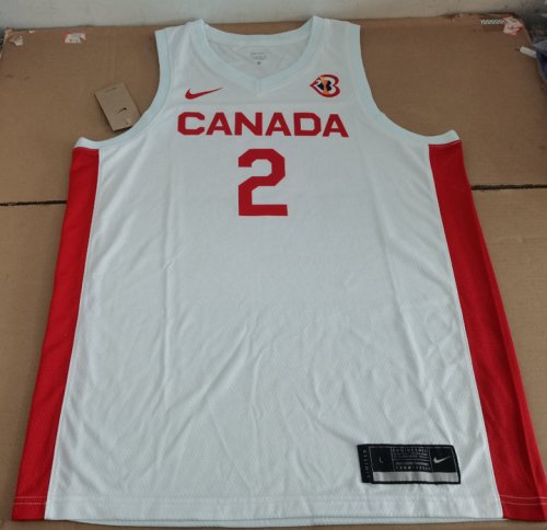 Maillot 2 Gilgeous-Alexander Canada 2023 Blanc Homme