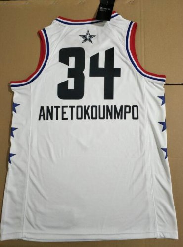 Maillot 34 Antetokounmpo 2019 all stars game Blanc Homme