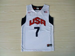 Maillot Russell Westbrook Nike Team USA 7 Olympic Basketball Blanc Homme