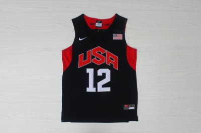 Maillot Nike Team USA Basketball 2012 London Olympics James Harden 12 Bleu Homme