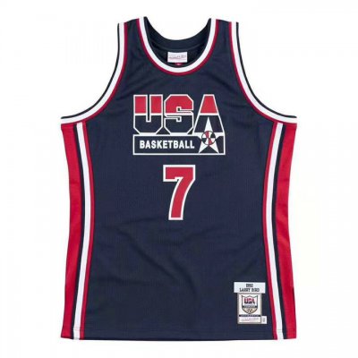 Maillot 7 Bird 1992 USA Marine Imprimé