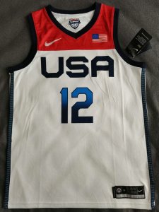 Maillot 12 Holiday 2020 Olympic USA Team Blanc Homme