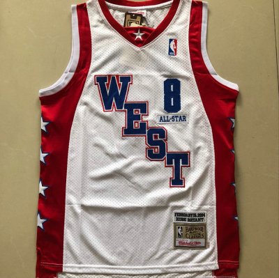 Maillot 8 Kobe 2004 All star game Authentic Blanc Homme