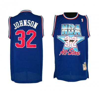 Maillot Johnson 1992 Year all star game Bleu Homme