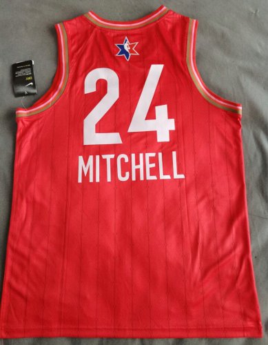 Maillot 24 Mitchell 2020 All star game Rouge Homme