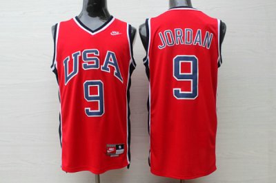 Maillot Michael Jordan 9 Team USA 1984 Rouge Homme