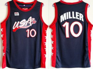 Maillot 1996 Miller 10 Atlanta Olympic Bleu Homme