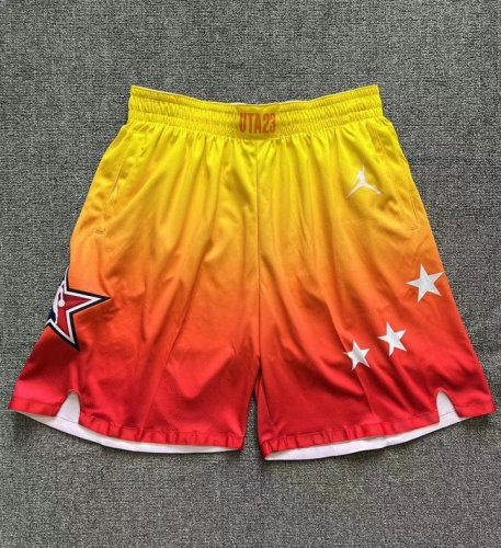 Maillot 2023 NBA All star game shorts Jaune Homme