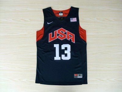 Maillot Nike 13 Paul 2012 Team USA Olympics Bleu Homme