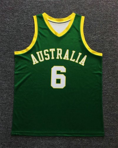 Andrew Bogut Australian Boomers Basketball Maillot Vert