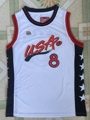 Maillot 1996 Pippen 8 Atlanta Olympic Blanc Homme