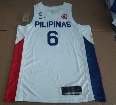 Maillot 6 Clarkson Philippines 2023 FIBA Blanc Homme