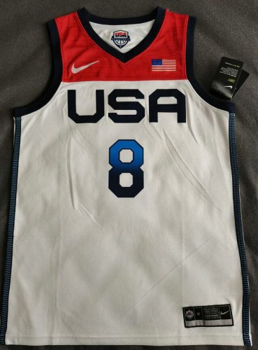 Maillot 8 Middleton 2020 Olympic USA Team Blanc Homme