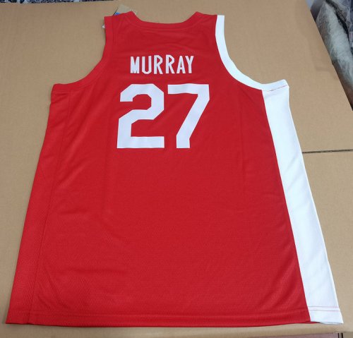 Maillot 27 Murray Canada Team 2023 Rouge Homme