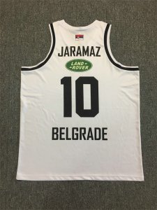 10 Ognjen Jaramaz Partizan Belgrade Blanc Basketball Maillot