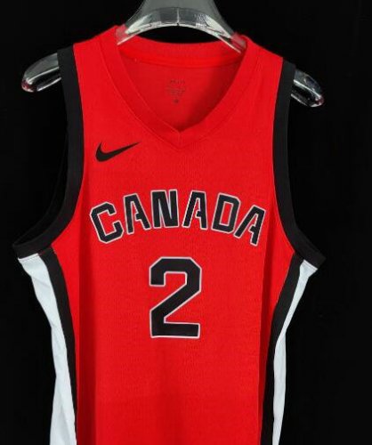 2 Gilgeous-Alexander Canada Basketball 2024 Summer Limited Swingman Maillot Rouge