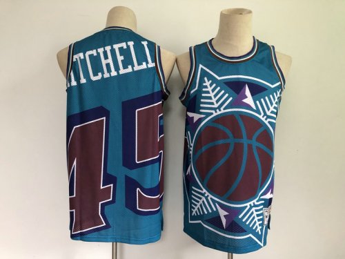 Maillot 45 Mitchell Jazzs Big Face HWC Homme