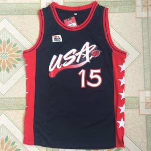 Maillot 1996 Olajuwon 15 Atlanta Olympic Bleu Homme