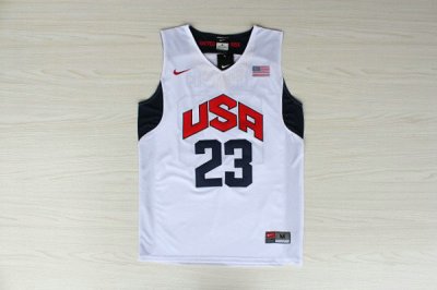 Maillot Nike 23 Irving 2012 Team USA Olympics Blanc Homme