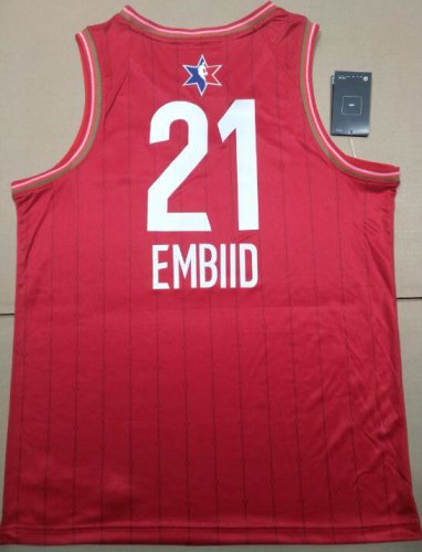 Maillot 21 Embiid 2020 All star game Rouge Homme