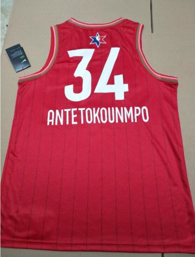 Maillot 34 Antetokounmpo 2020 All star game Rouge Homme