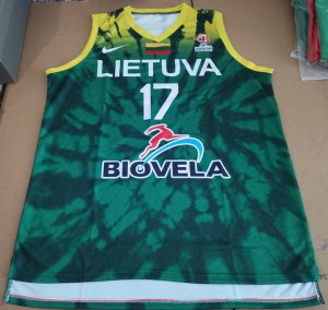 Jonas Valanciunas 17 Lithuania Lietuva Maillot Fiba World Cup 2023