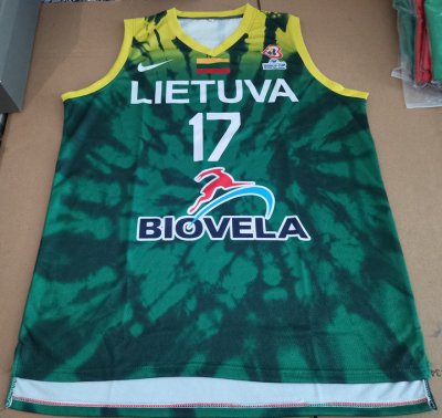 Jonas Valanciunas 17 Lithuania Lietuva Maillot Fiba World Cup 2023