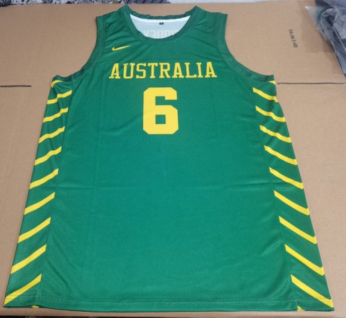 Giddey 6 Team Australia Basketball Maillot Vert