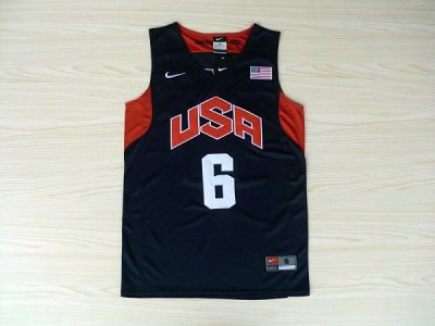 Maillot LeBron James 6 2012 Olympics Team USA Basketball Bleu Nike Homme