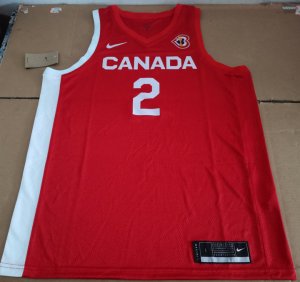 Maillot 2 Gilgeous-Alexander Canada Team 2023 Rouge Homme