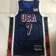 7 Durant USA 2024 Olympics Embroidery Maillot Bleu