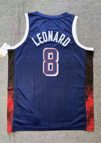 8 Leonard 2024 USA Team Maillot Marine ave stripe