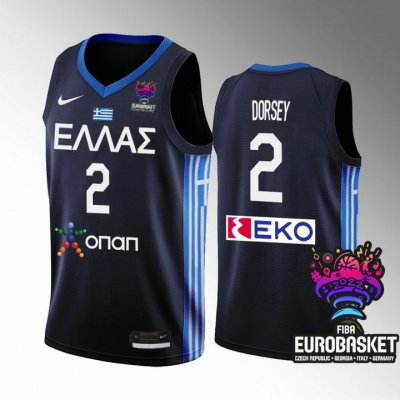 Greece Tyler Dorsey Marine 2022 Fiba Eurobasket Maillot